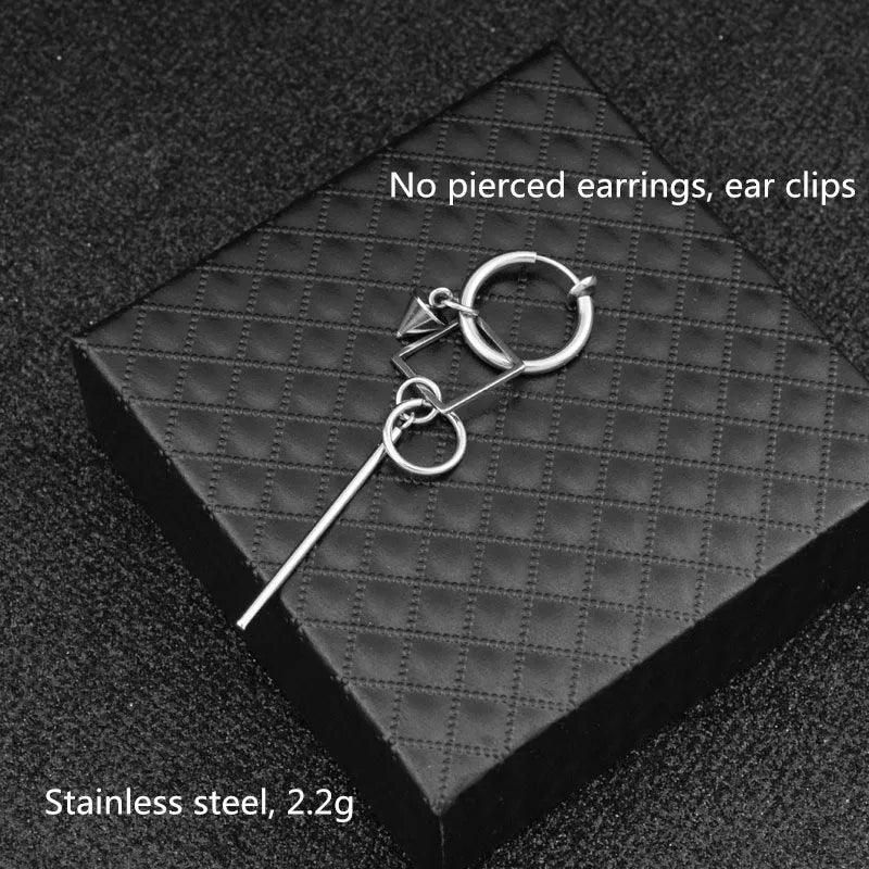 ONSTALL 19 Korean Fashion Pop Jewelry male Bangtan men earring Drop Earring For Women Vintage Long Men Earring Geometric