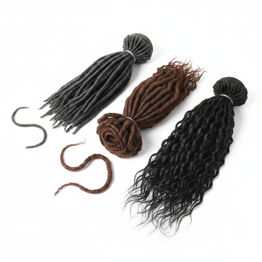 Extensiones de Dreadlocks Naturales 8-14 Pulgadas – 100% Cabello Humano Hecho a Mano para Hombre y Mujer