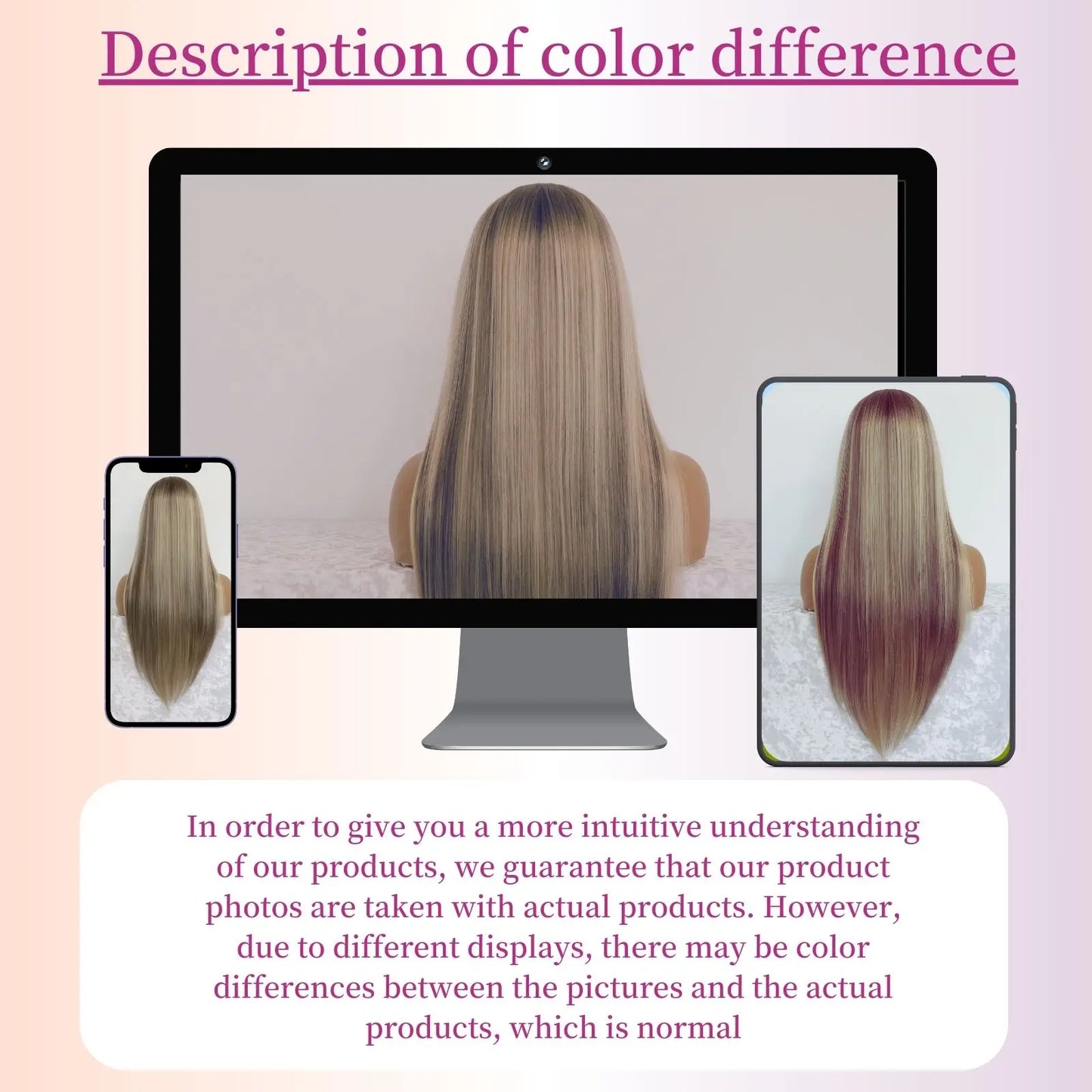 Peluca Frontal de Encaje 13x4 Rubia Ceniza con Mechas – Larga Lisa Sintética para Mujer