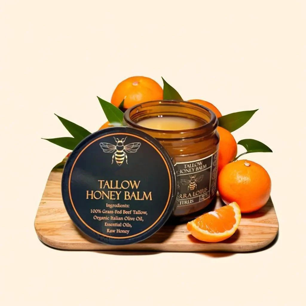Tallow & Manuka Honey Cream 60g - Rich Nourishing Hydration, Repairs & Soothes Dry Skin, Protective Moisturizer