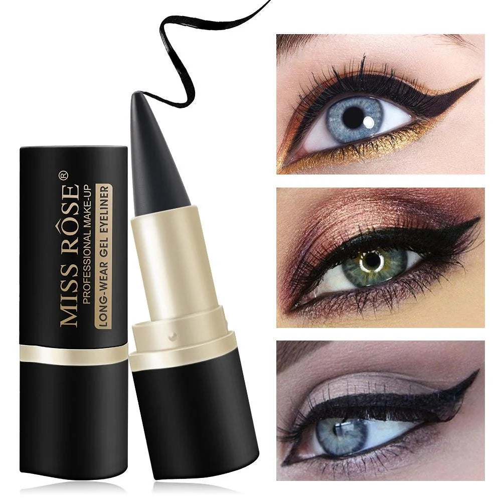 Delineador de Ojos Textura Cremosa Fácil Coloración Resistente al Sudor Alta Pigmentación - Maquillaje Diario Mujer
