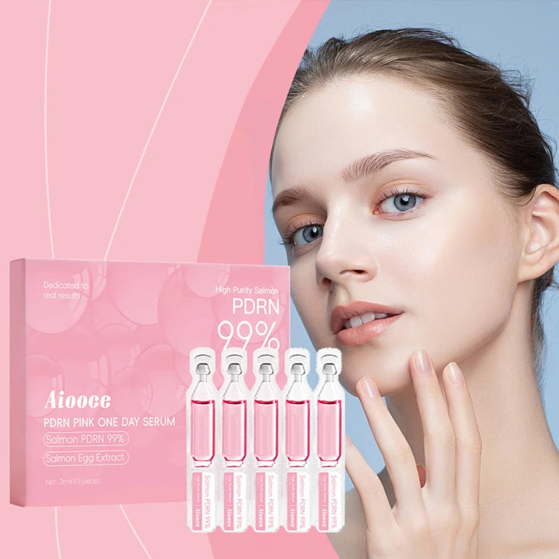 Korean Super Hydrating Salmon PDRN Essence Refreshing, Easily Absorbed Facial Plumping Portable Serum Multi-effect Firming Serum