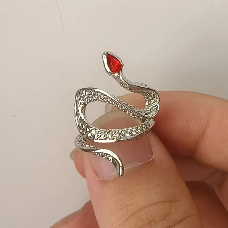 Anillo Vintage Flor Libellúla Ópalo Azul Ajustable Unisex