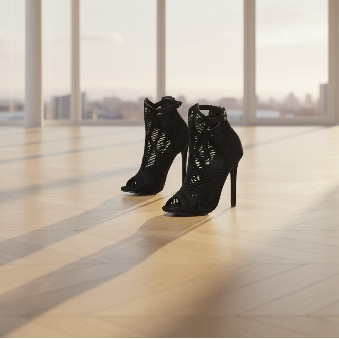 Botas Sandalia Tacón Fino Mujer – Punta Abierta Cremallera Cómodas 2026
