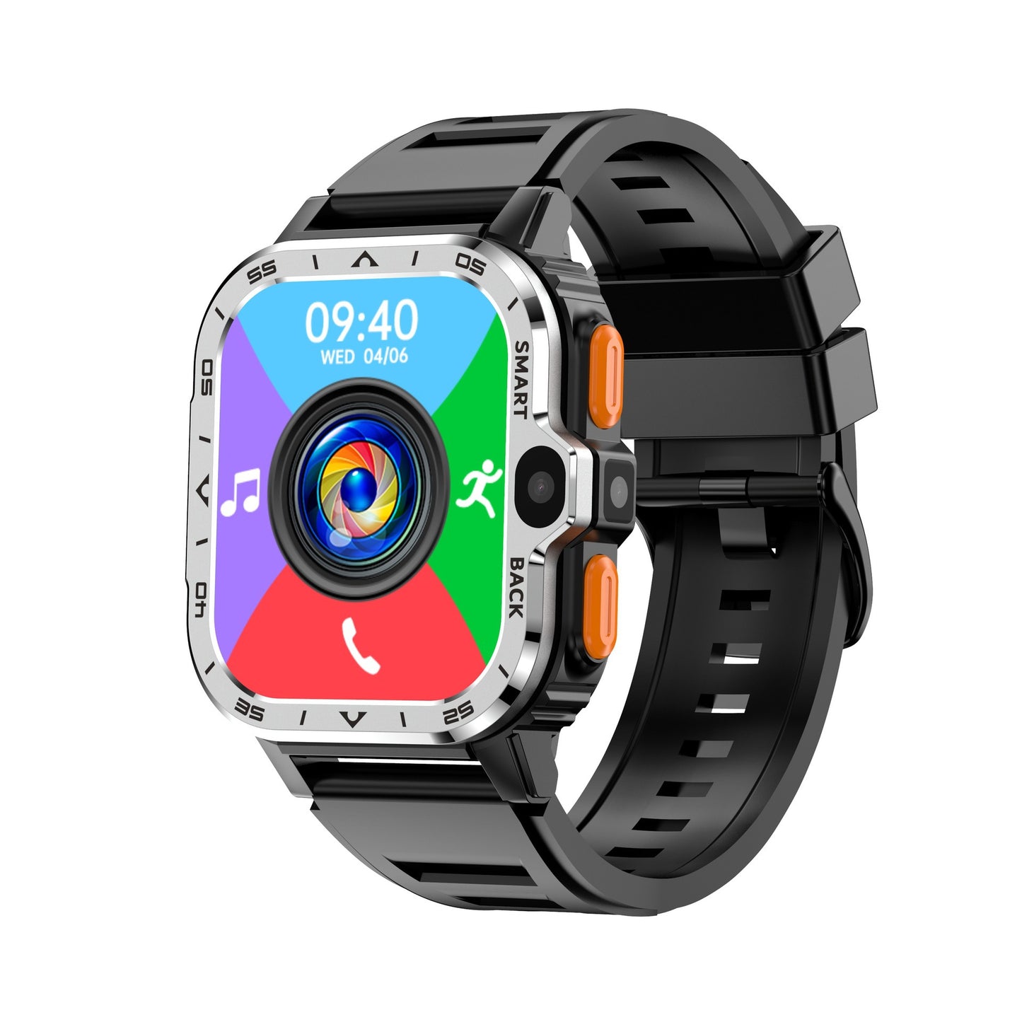 Smartwatch con WIFI, Cámara y Llamadas Bluetooth - NFC, Monitor Cardíaco y Resistente al Agua