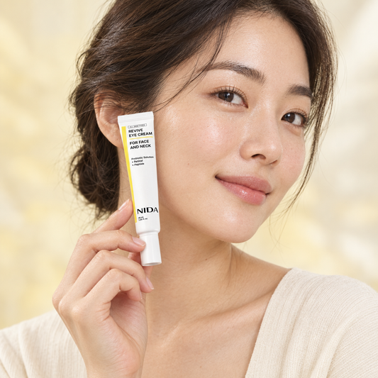 Modelo coreana con contorno de ojos NIDA
