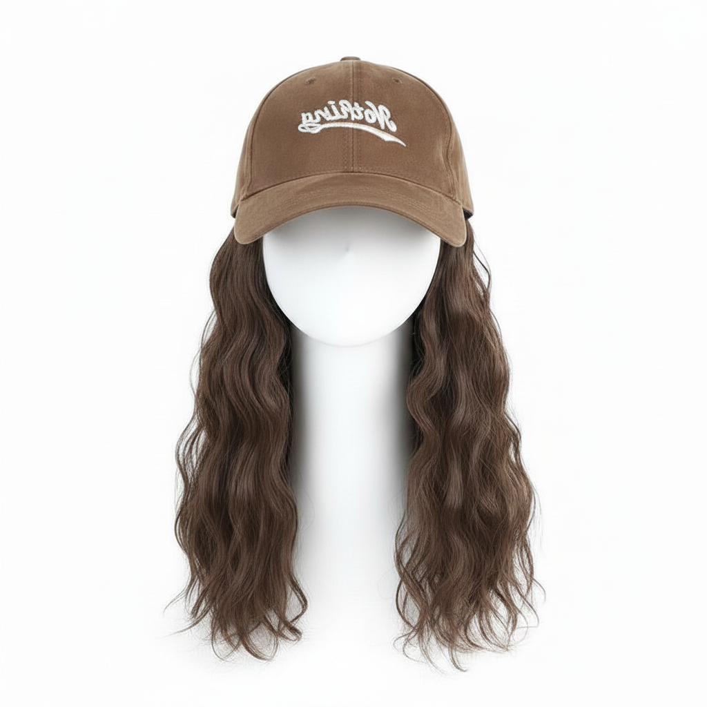 Peluca gorra fondo blanco