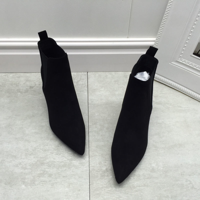 Botas Stiletto Cuero Suave Mujer – Forro Interior Cálido Punta Fina Taco Alto