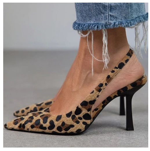 Women's Fashion Pointed Plus Size Slip-on High Heels