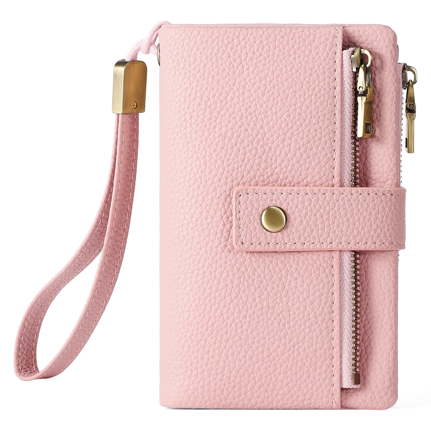 Billetera Clutch Mujer con Cierre - Cuero Genuino, Antirrobo y Caja de Regalo