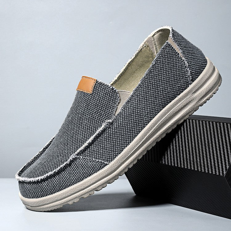 Zapatos Canvas Casuales Hombre - Suela Suave Sin Cordones Versátiles