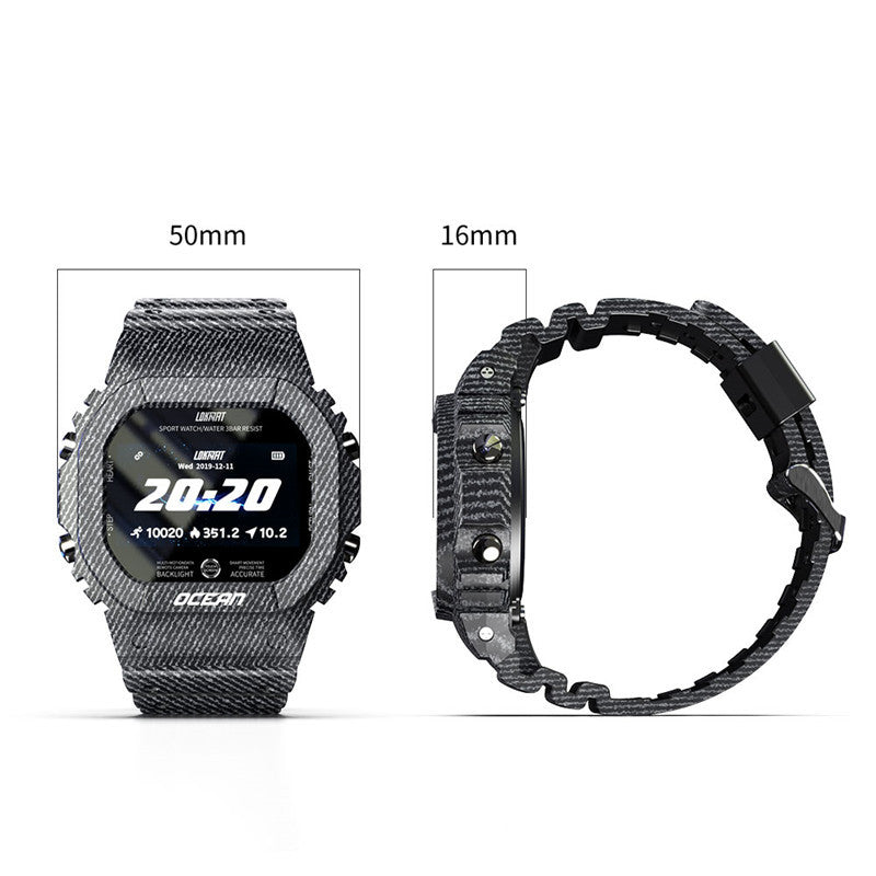 Smartwatch Deportivo Resistente al Agua - Monitor Cardíaco, Contador de Pasos y Diseño Camuflaje