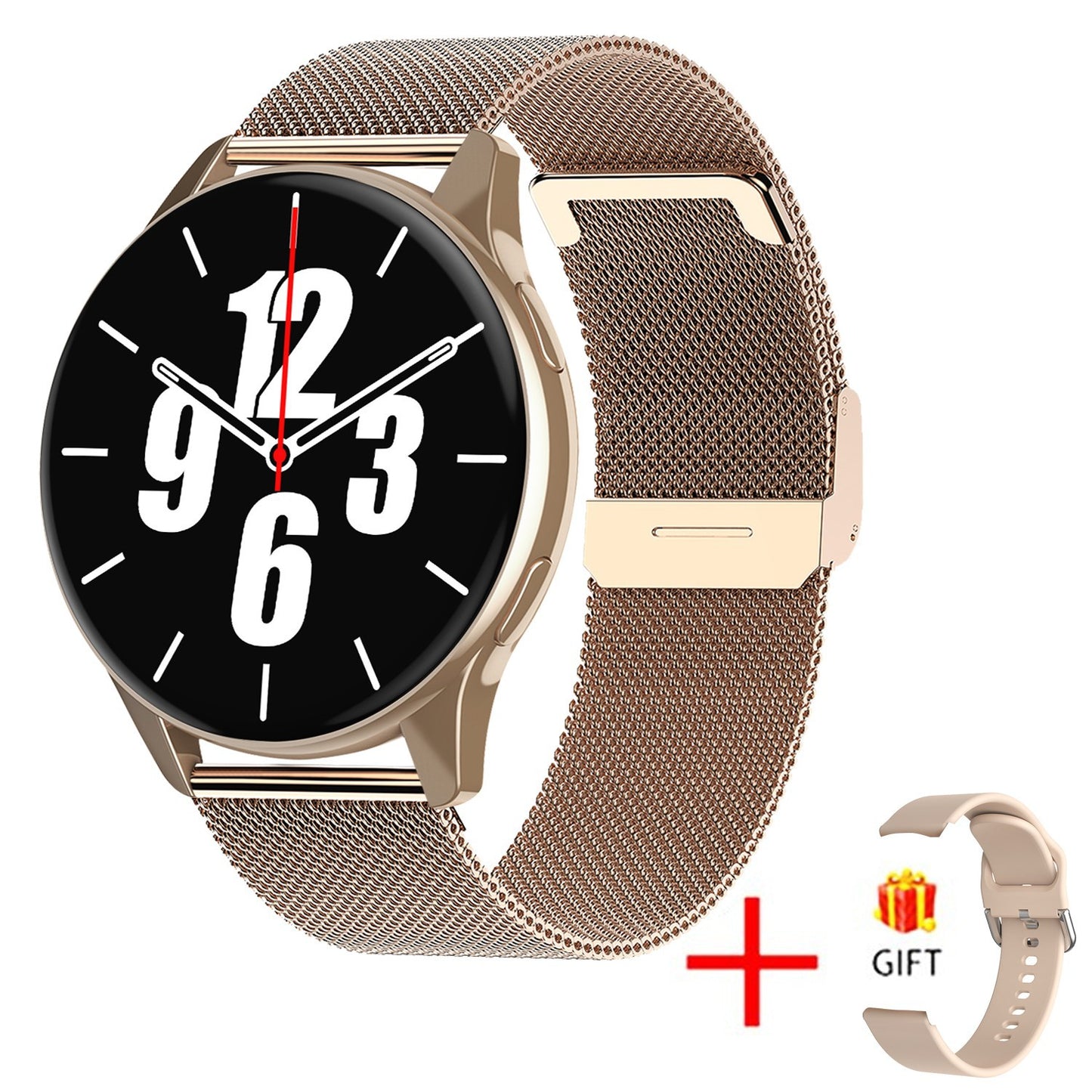 Smartwatch Redondo con Llamadas Bluetooth - Monitor Cardíaco, SpO2 y Carga Magnética