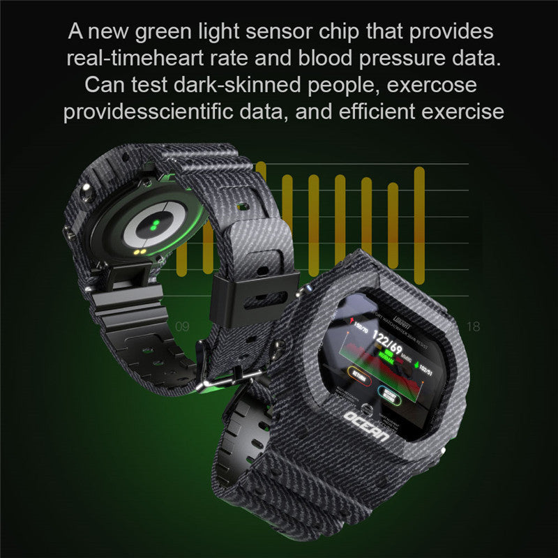 Smartwatch Deportivo Resistente al Agua - Monitor Cardíaco, Contador de Pasos y Diseño Camuflaje