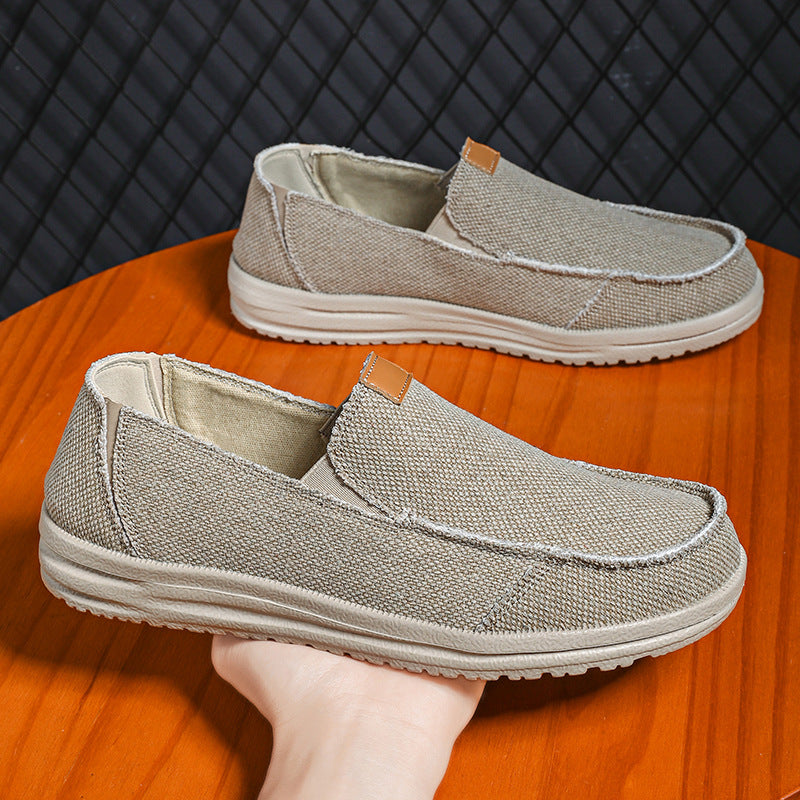 Zapatos Canvas Casuales Hombre - Suela Suave Sin Cordones Versátiles