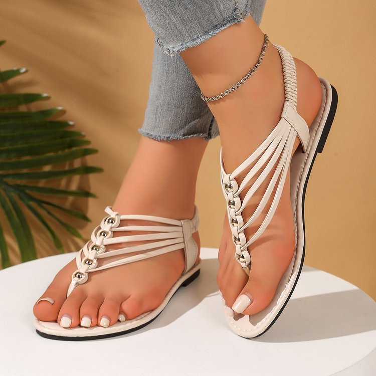 Sandalias Punta Abierta con Puño Elástico Mujer - Uso Exterior Verstil