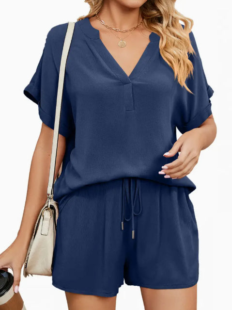 Conjunto 2 Piezas Verano Mujer | Short y Top Color Sólido