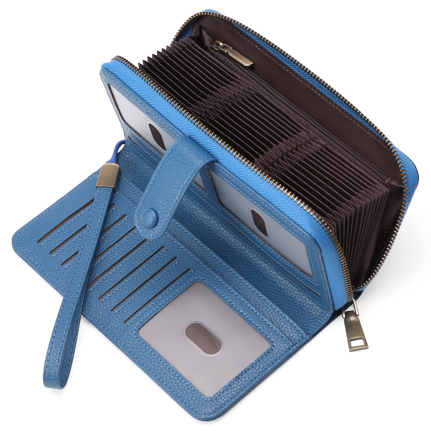 Billetera Larga Expandible con Porta Pasaporte - Múltiples Tarjetas Mujer