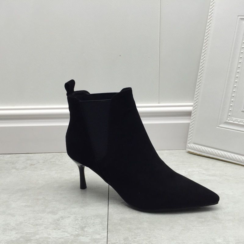 Botas Stiletto Cuero Suave Mujer – Forro Interior Cálido Punta Fina Taco Alto