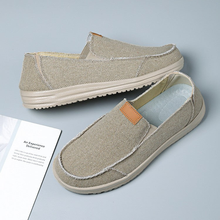 Zapatos Canvas Casuales Hombre - Suela Suave Sin Cordones Versátiles