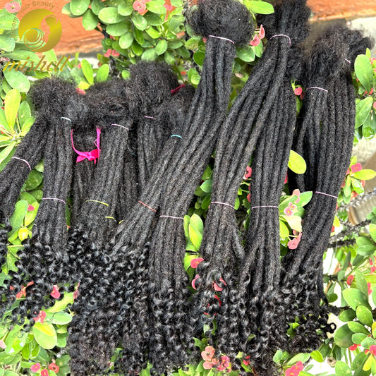 Extensiones de Dreadlocks Naturales 8-14 Pulgadas – 100% Cabello Humano Hecho a Mano para Hombre y Mujer
