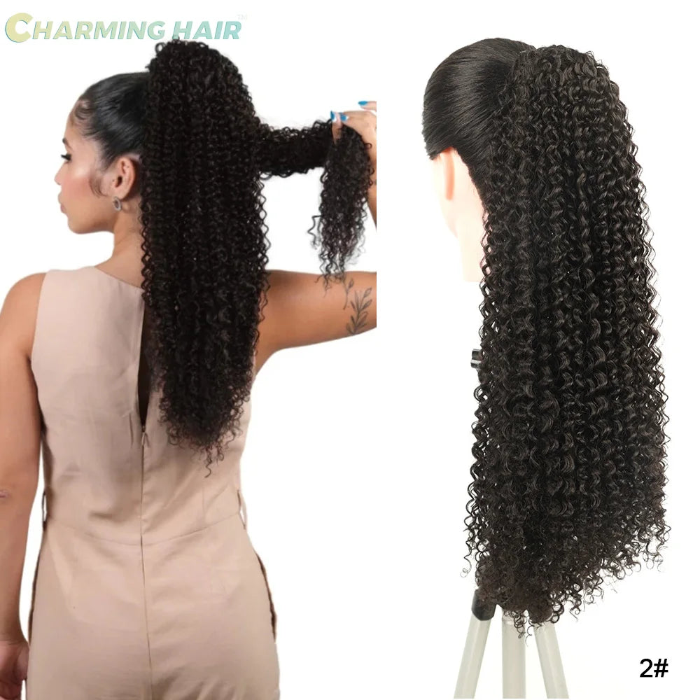 Aplique Rabo de Caballo Largo Rizado 70cm | Fibra Premium con Clip