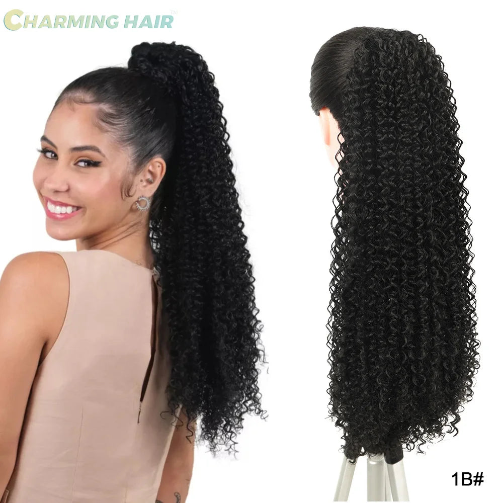 Aplique Rabo de Caballo Largo Rizado 70cm | Fibra Premium con Clip