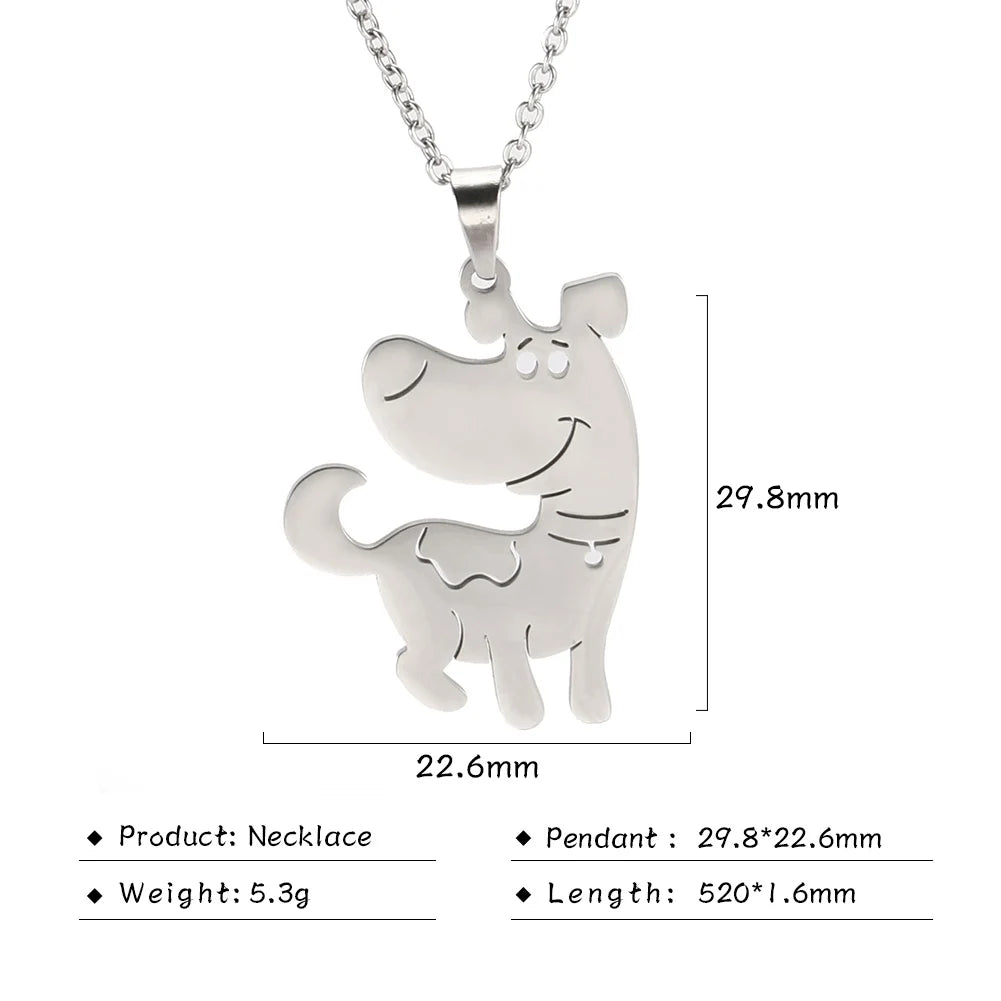 Collar Choker Animal Acero Inoxidable para Mujer — Perro, Gato, Delfín, Pingüino