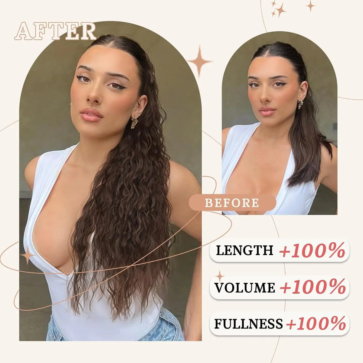 Cola de Caballo Rizada Sintética Afro – Extensión con Clip Estilo Europeo y Americano | 140g para Mujer