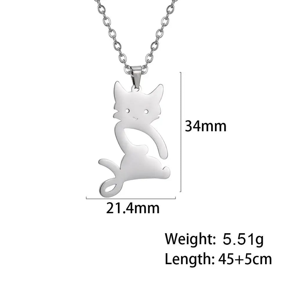 Collar Choker Animal Acero Inoxidable para Mujer — Perro, Gato, Delfín, Pingüino
