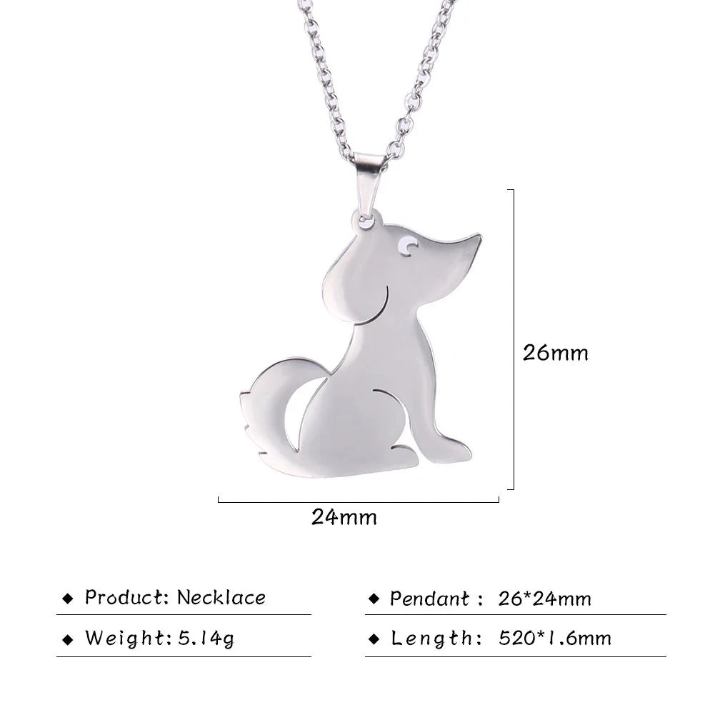 Collar Choker Animal Acero Inoxidable para Mujer — Perro, Gato, Delfín, Pingüino