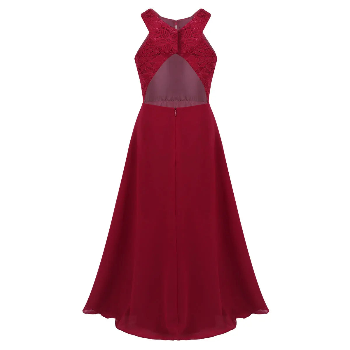 Vestido Largo de Fiesta para Niña con Encaje – Varios Colores