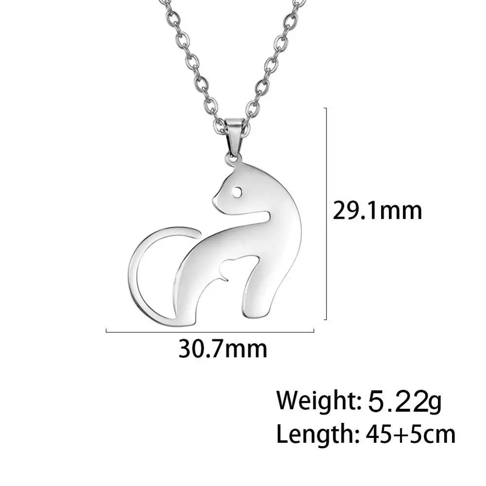 Collar Choker Animal Acero Inoxidable para Mujer — Perro, Gato, Delfín, Pingüino