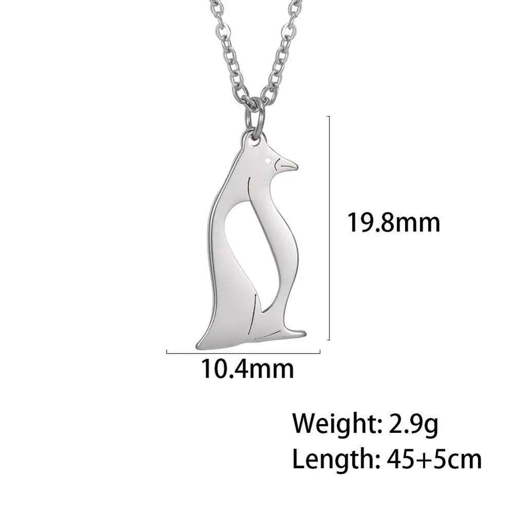 Collar Choker Animal Acero Inoxidable para Mujer — Perro, Gato, Delfín, Pingüino