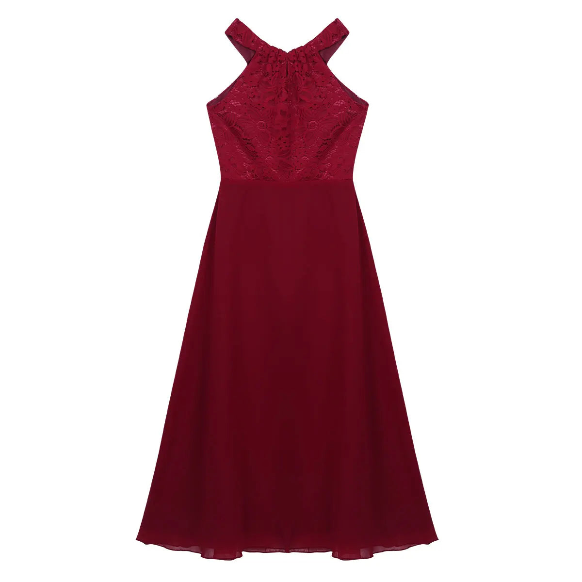 Vestido Largo de Fiesta para Niña con Encaje – Varios Colores
