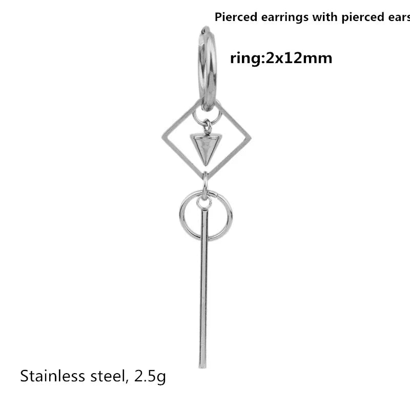 ONSTALL 19 Korean Fashion Pop Jewelry male Bangtan men earring  Drop Earring For Women Vintage Long Men Earring Geometric