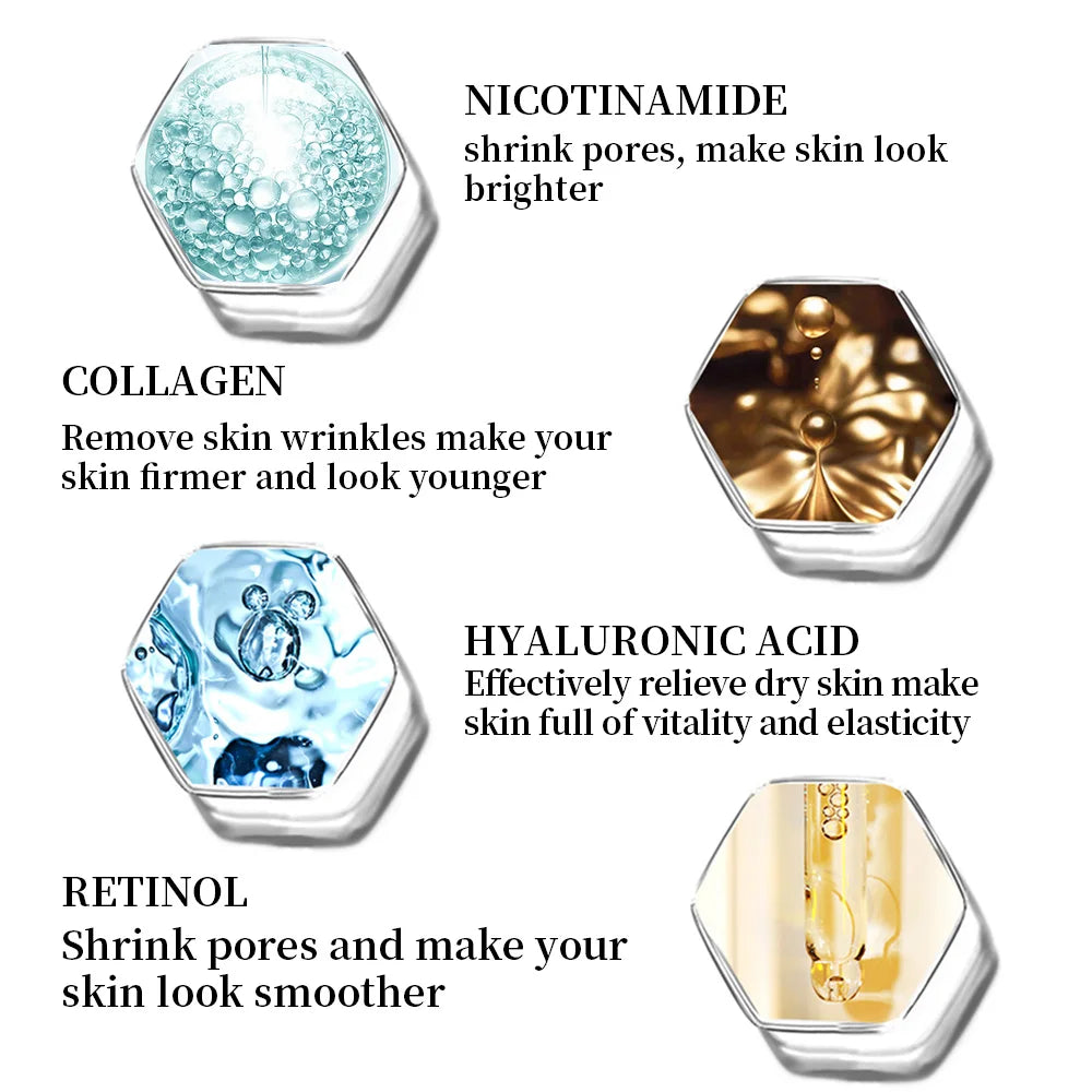 Sérum Facial Niacinamida + Colágeno + Retinol – Antiedad, Blanqueador y Control de Poros 15ml