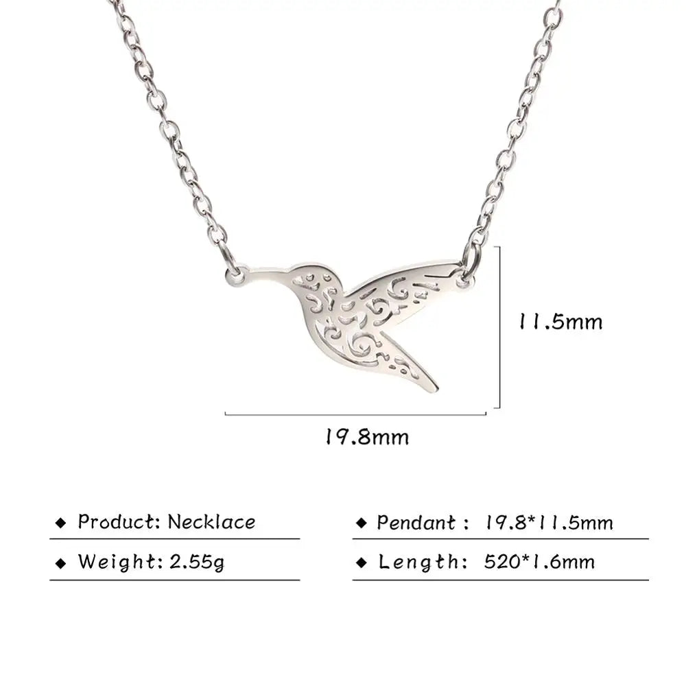 Collar Choker Animal Acero Inoxidable para Mujer — Perro, Gato, Delfín, Pingüino