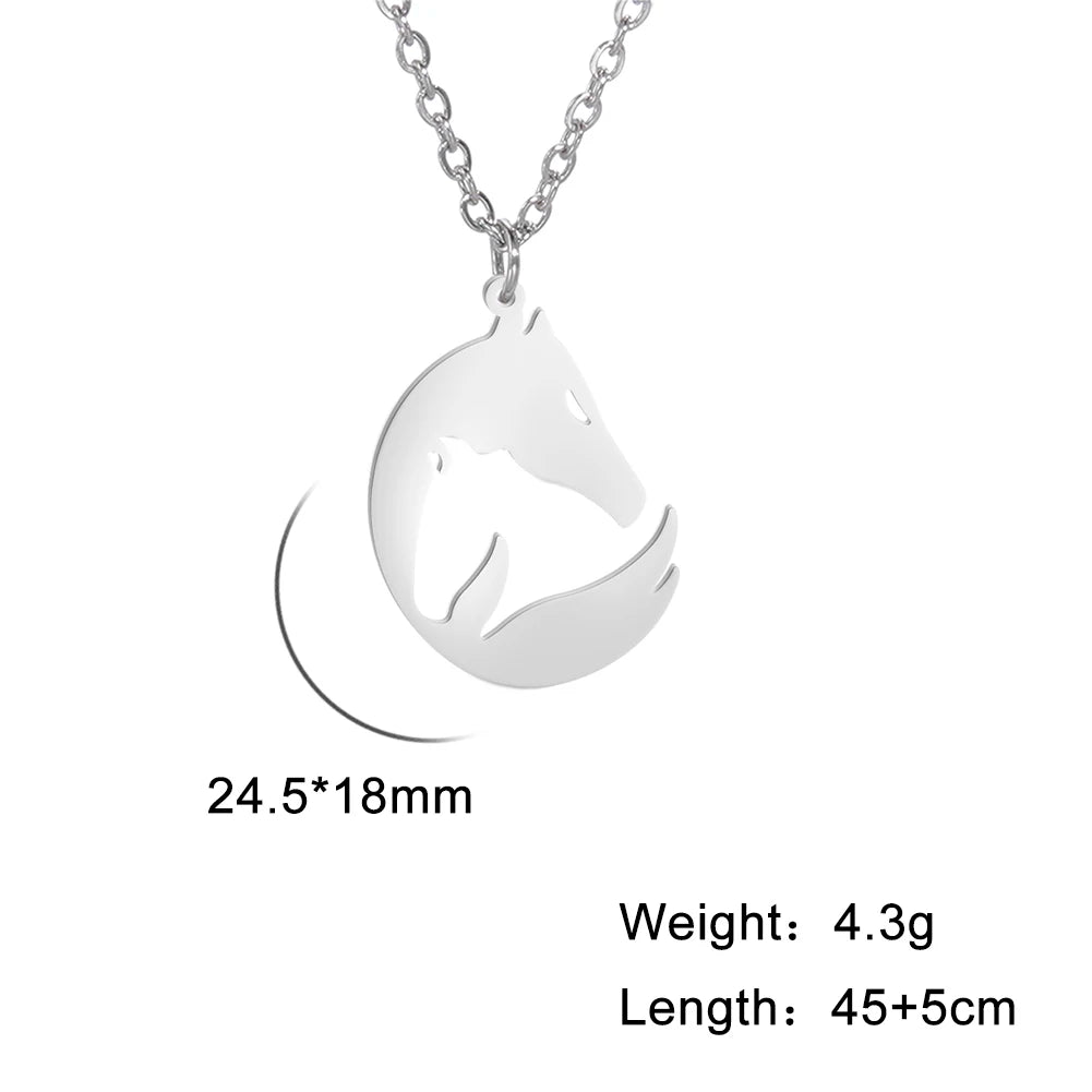Collar Choker Animal Acero Inoxidable para Mujer — Perro, Gato, Delfín, Pingüino