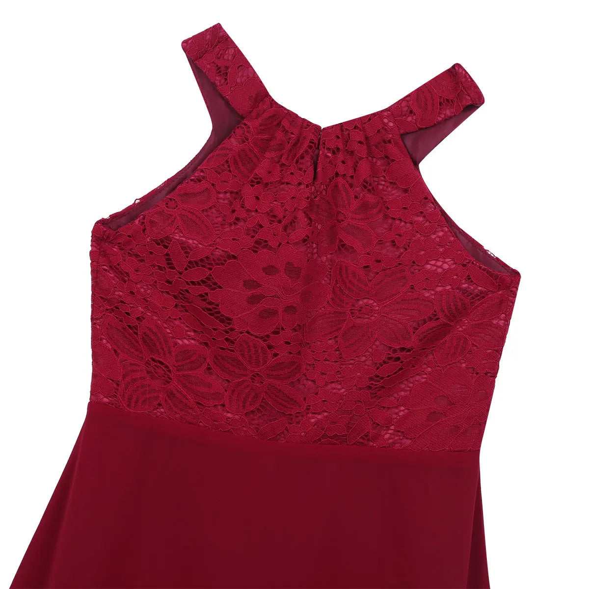 Vestido Largo de Fiesta para Niña con Encaje – Varios Colores