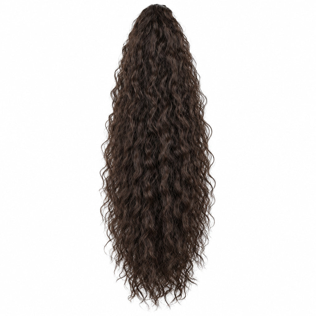 Cola de Caballo Rizada Sintética Afro – Extensión con Clip Estilo Europeo y Americano | 140g para Mujer