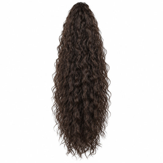 Cola de caballo sintética rizada afro con clip