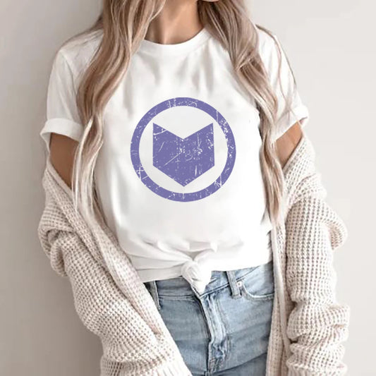Camiseta Hawkeye Logo Retro Estilo Vintage SuperHéroe Playera Gráfica Unisex Moda Verano Casual