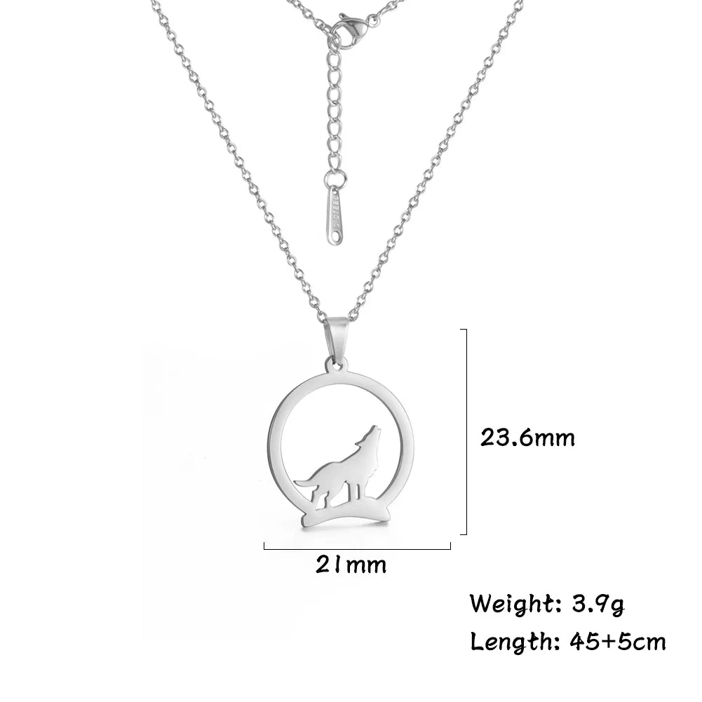 Collar Choker Animal Acero Inoxidable para Mujer — Perro, Gato, Delfín, Pingüino