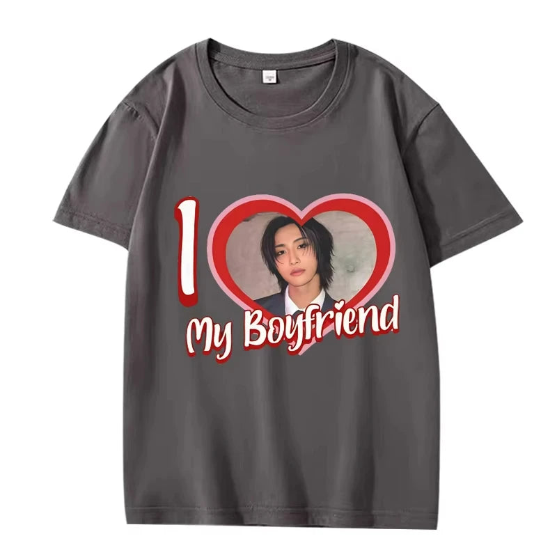 Camiseta Ateez Seonghwa K-Pop Hombre Mujer Oversized 100% Algodón Manga Corta Verano Moda Estampado Unisex Tallas Grandes