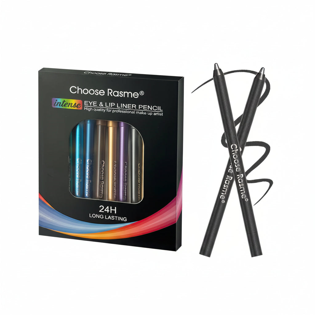 Set 12 Colores Delineadores Ojos Glitter y Shimmer - Lápiz Larga Duración Tonos Azules Aplicación Suave Versátil