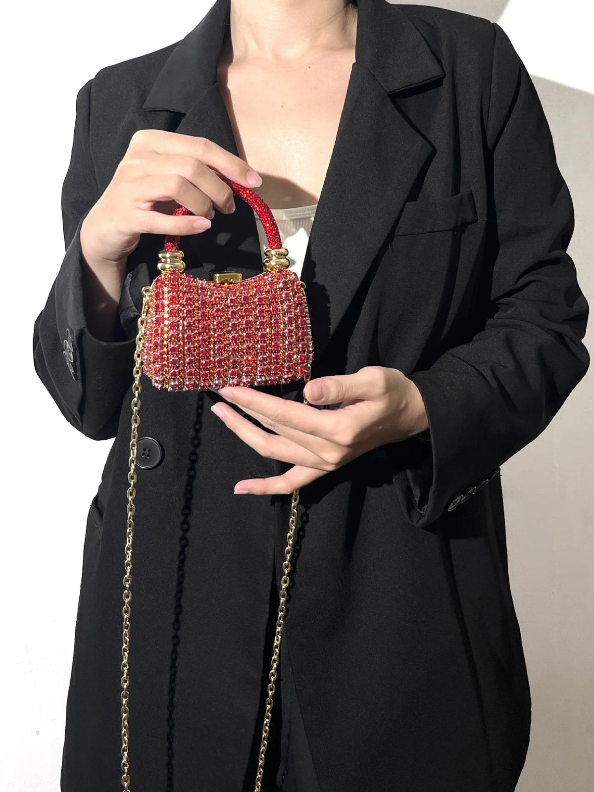 Bolso Rígido de Fiesta con Pedrería para Mujer, Varios Colores