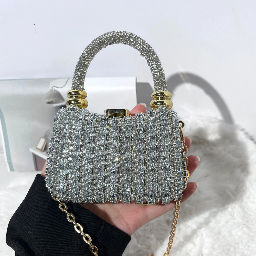 Bolso Rígido de Fiesta con Pedrería para Mujer, Varios Colores