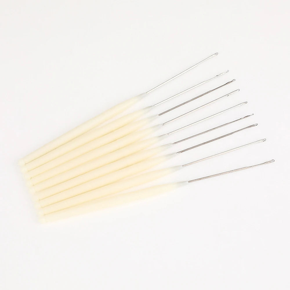 6 Piezas Set de Ganchos Micro Plástico Aguja para Trenzas Extensiones Tejido Dreadlocks Pelucas Herramienta Costura