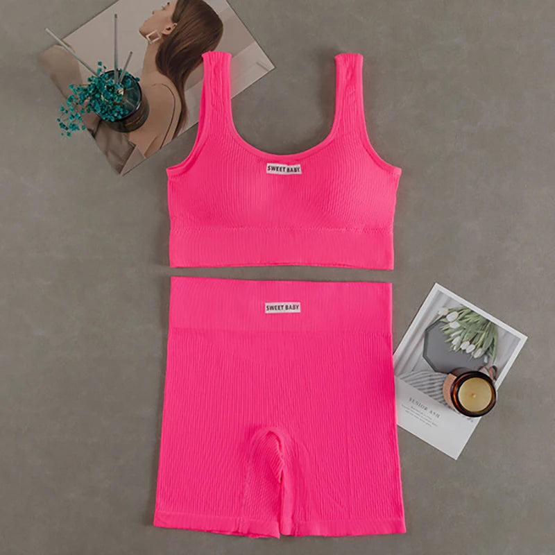Set Deportivo Mujer – Bra Escote V + Leggings Cintura Alta Yoga 2024